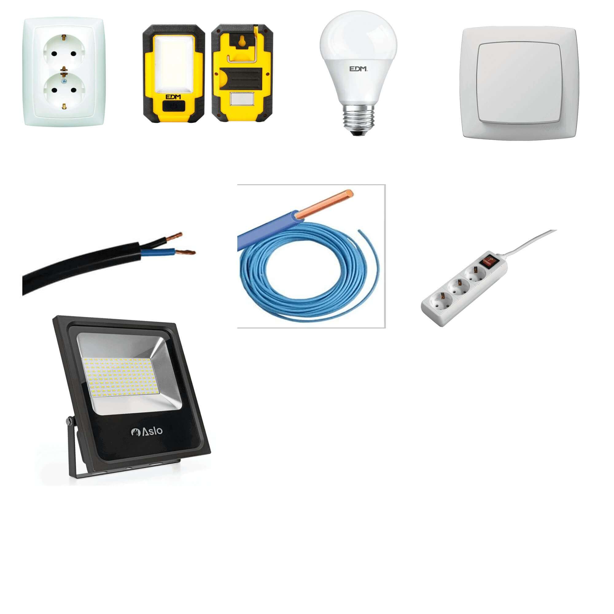 Material Elétrico /Luzes /Fios /Tomadas /Interruptores /Extensões - (Legrand) (AL) (EDM) (ASLO) (SUNO)